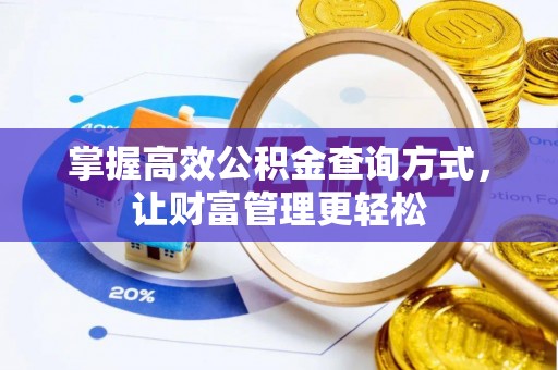 沂水掌握高效公积金查询方式，让财富管理更轻松