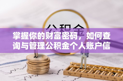 沂水掌握你的财富密码，如何查询与管理公积金个人账户信息